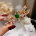 Shangjie OEM Broche Fashion Women Luxury Brooches Zircon Crystal Brooches Chalcedony Sweater Scarf Dragonfly Brooches Wholesale